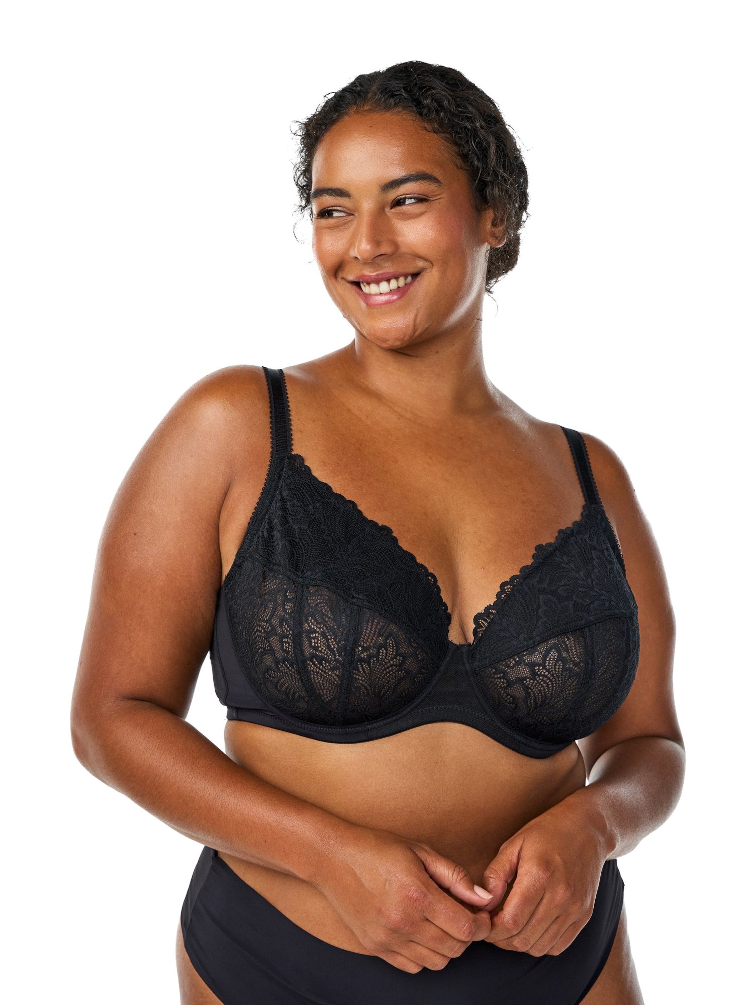 Devoted by Zizzi Бюстгальтер под футболку Бюстгальтер 'Viola' в Черный: спереди