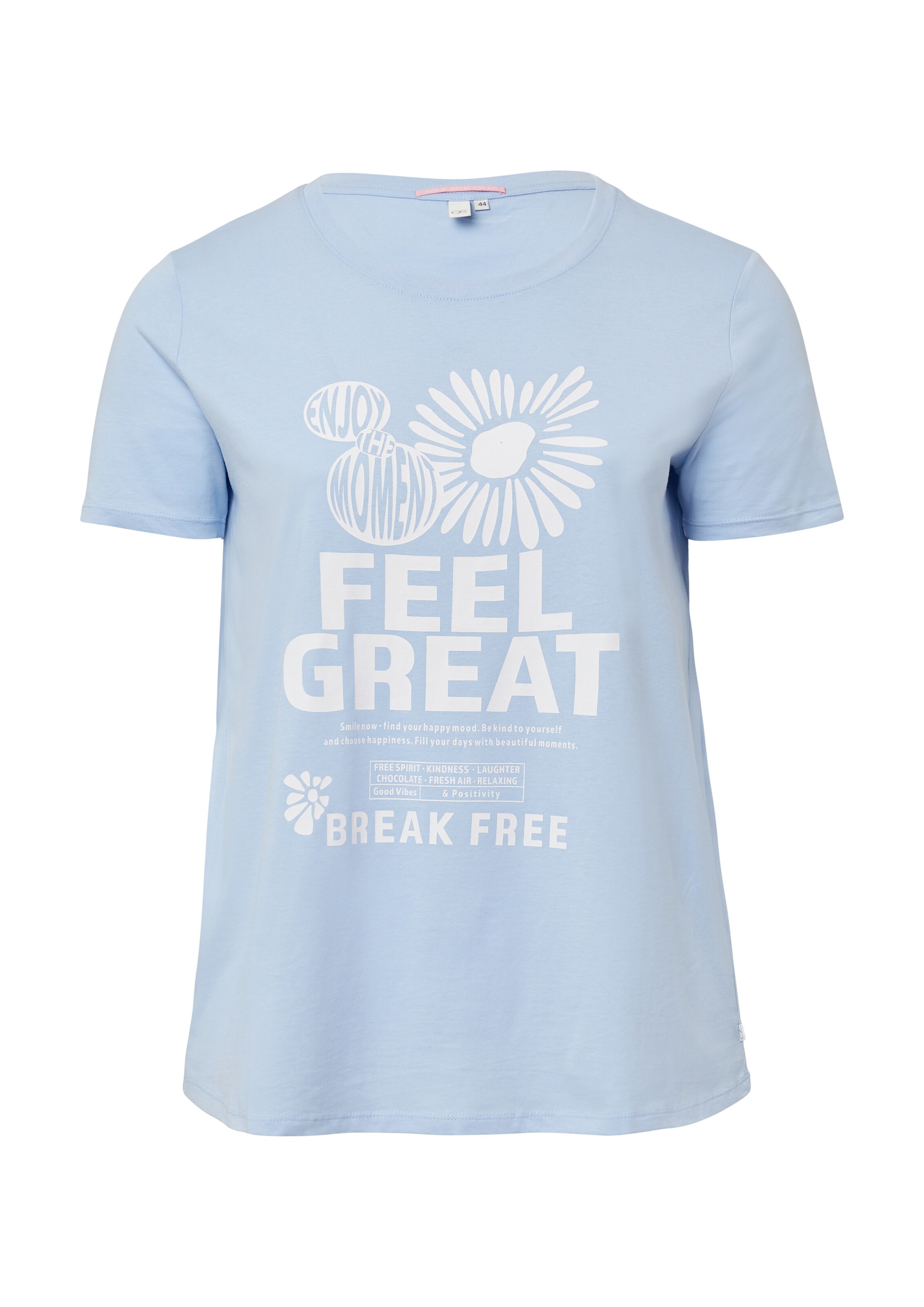 T-shirt QS en bleu : devant