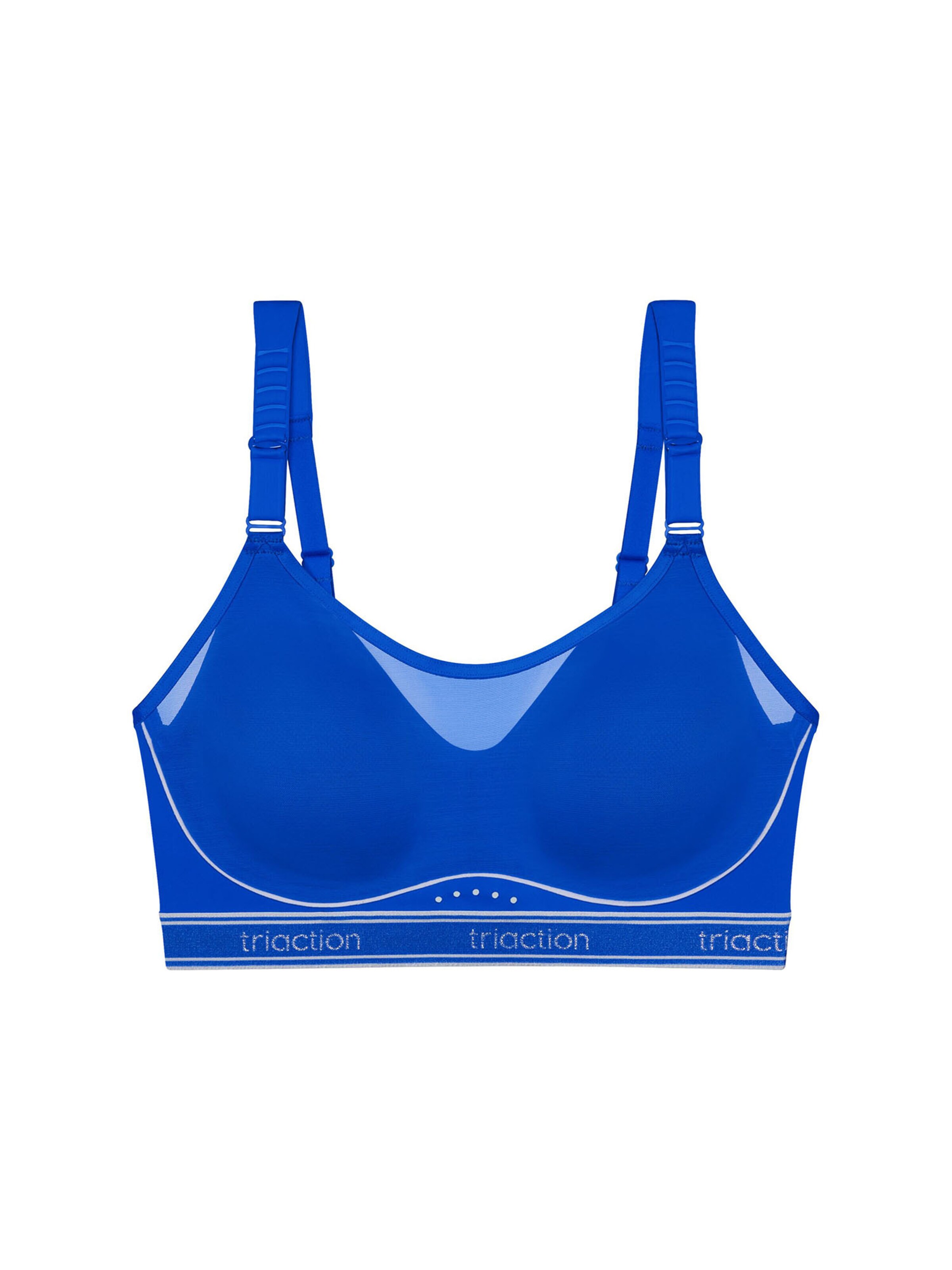 TRIUMPH Bustier Sport bh ' Triaction Cardio Air ' in Blauw: voorkant