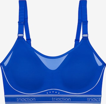 TRIUMPH Bustier Sport-BH ' Triaction Cardio Air ' in Blau: Vorderseite