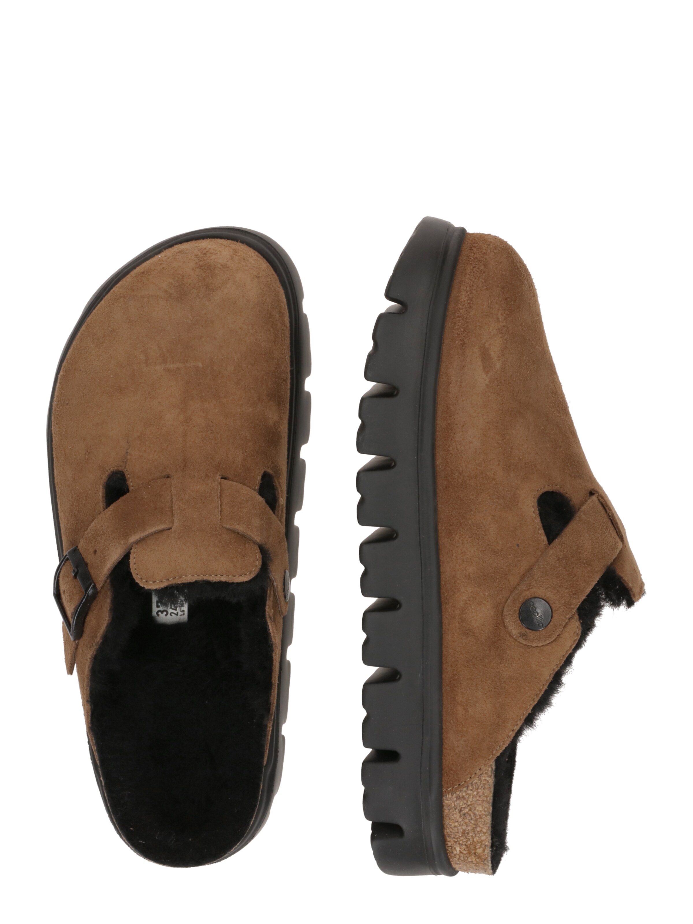 brūns BIRKENSTOCK Ādas čības 'Boston'