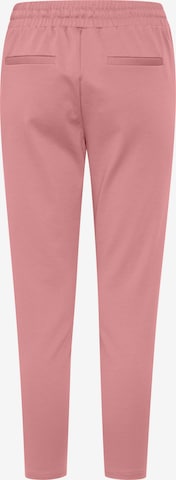 ICHI Slimfit Kalhoty se sklady v pase 'KATE' – pink