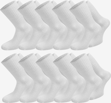 Chaussettes normani en blanc : devant