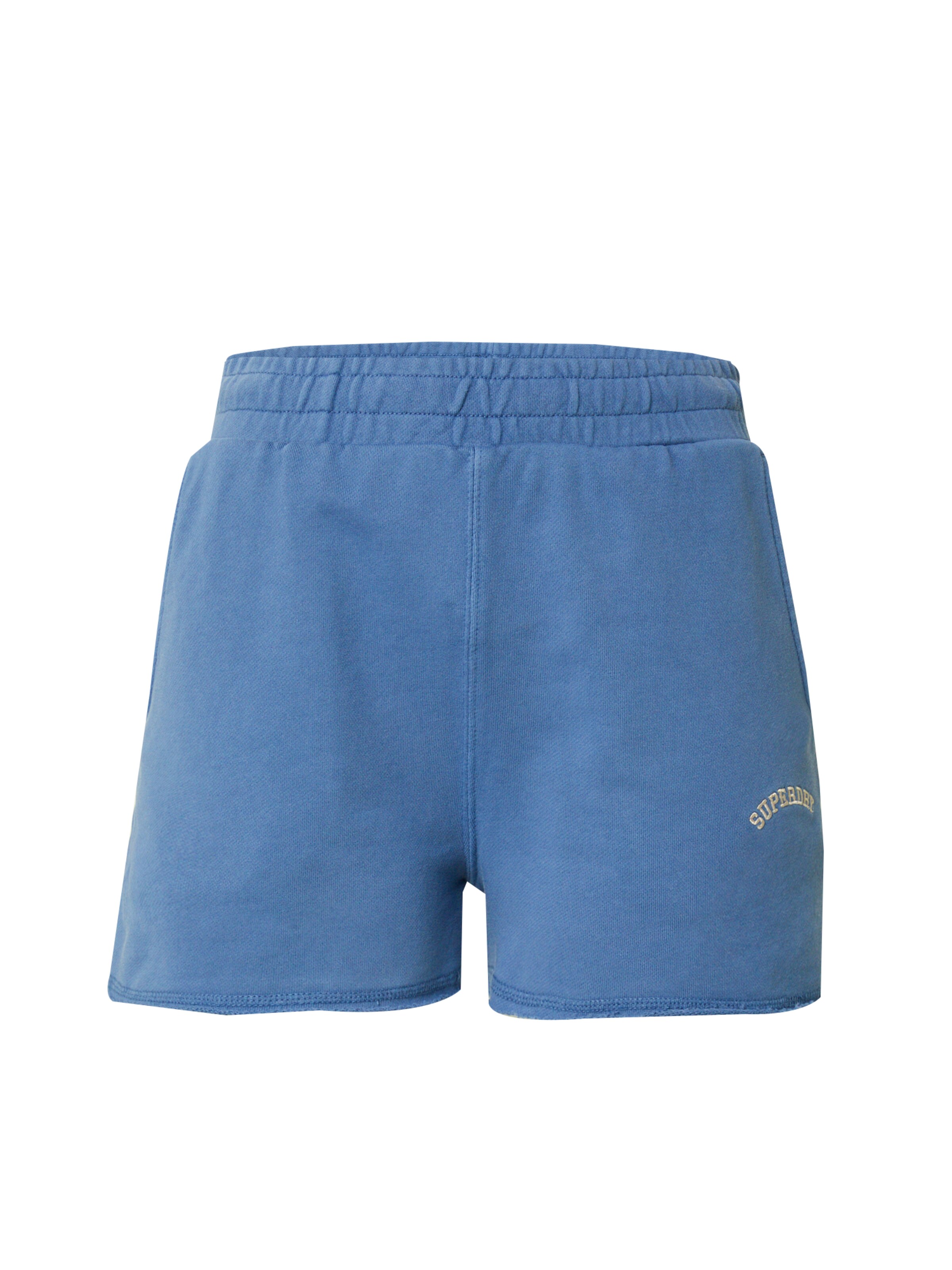 Superdry Regular Trousers 'ESSENTIAL' in Blue: front