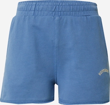 Superdry Trousers 'ESSENTIAL' in Blue: front