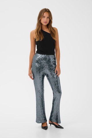 Kaffe Flared Broek 'KALau' in Zilver