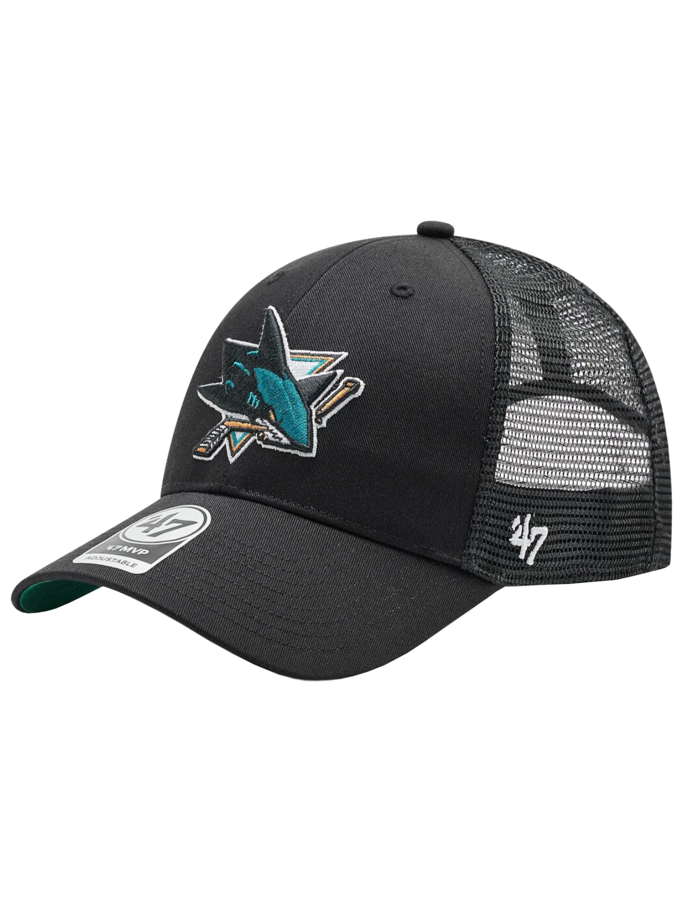 47 Cap '47 Brand NHL San Jose Sharks Branson' in Black: front