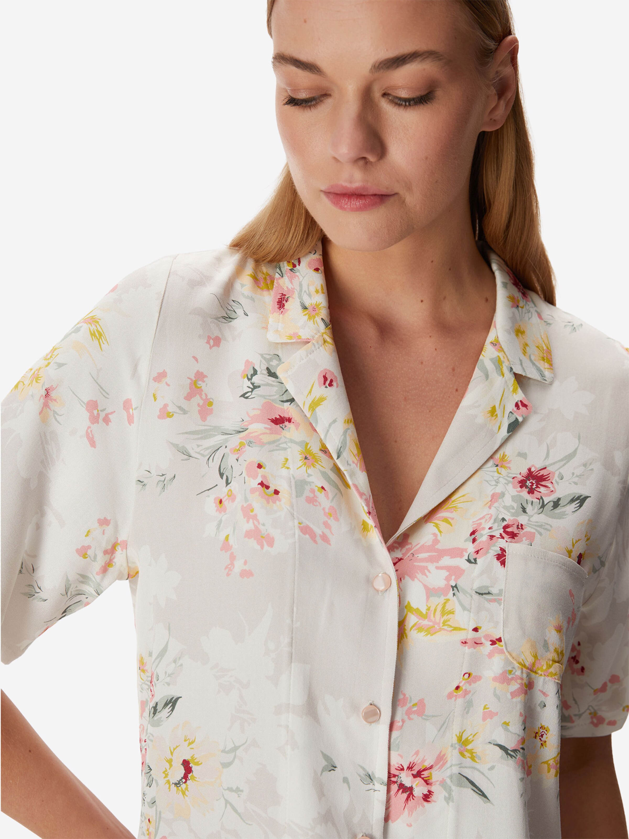 Goldenbay - Pijama de pantalón corto ' Blossom ' en rosa