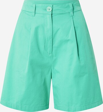 Monki - regular Pantalón plisado en verde: frente