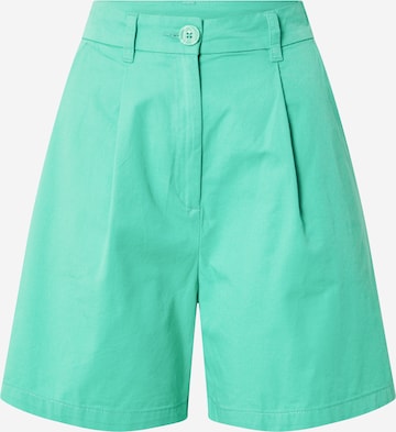 regular Pantaloni con pieghe di Monki in verde: frontale