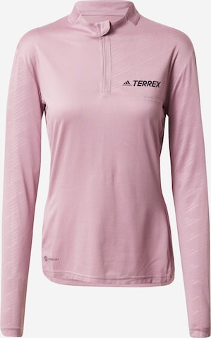 lillā adidas Terrex Sporta krekls: no priekšpuses