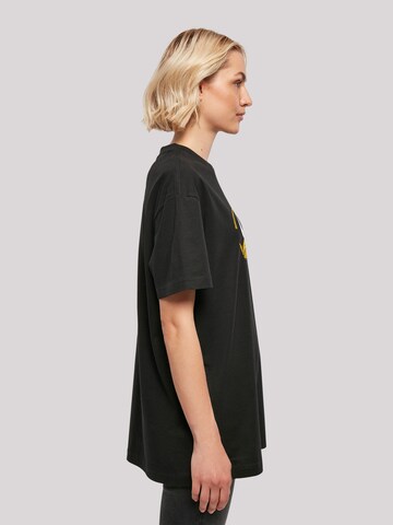 F4NT4STIC Oversized shirt 'Daffy Duck Dotted Profile' in Zwart