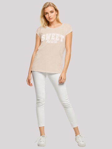 T-shirt 'Sweet Heart Valentinstag' F4NT4STIC en beige