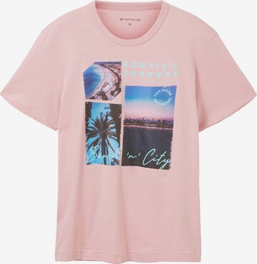 T-Shirt TOM TAILOR en rose : devant