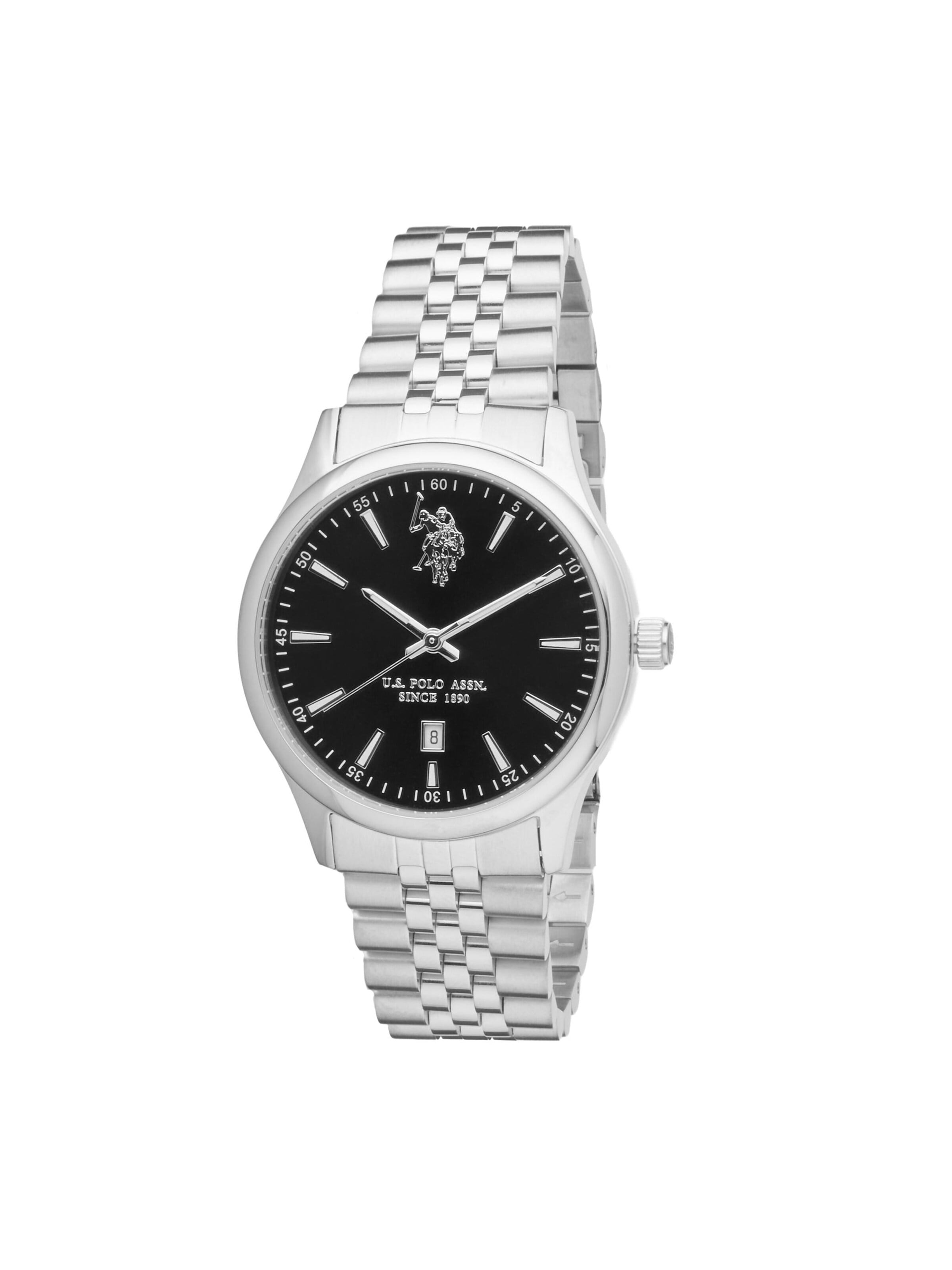 Montre à affichage analogique 'Aiden Steel' U.S. POLO ASSN. en noir : devant