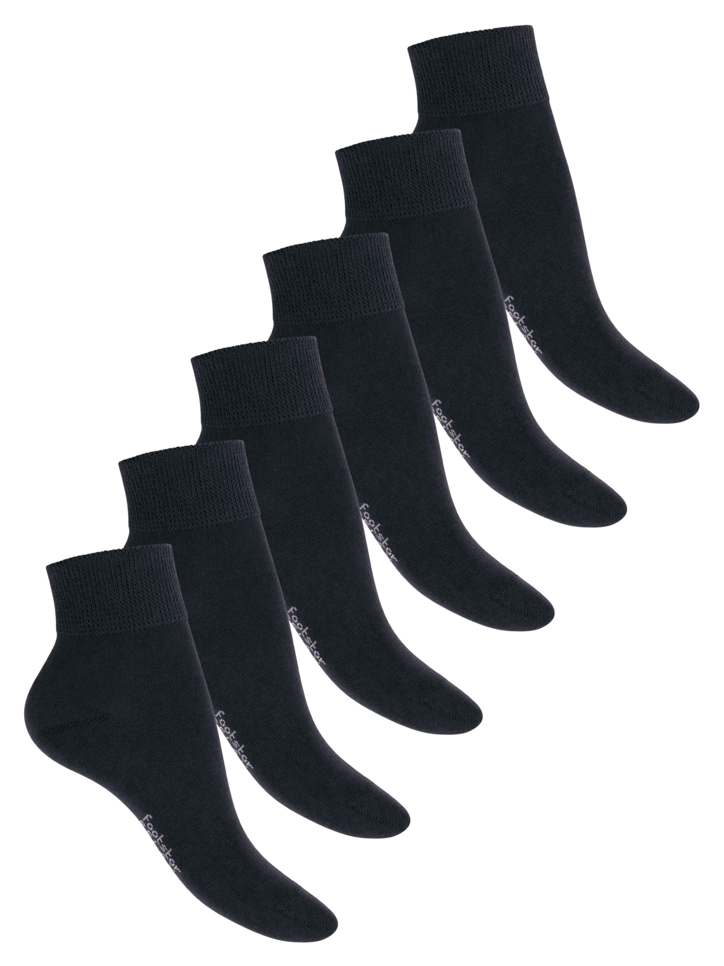 footstar Socks 'Comfort Fit' in Black: front