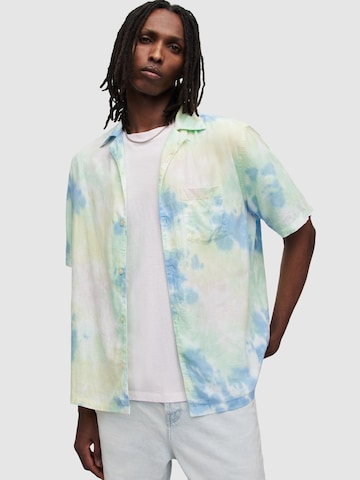 AllSaints Regular fit Overhemd 'PILAR' in Groen: voorkant