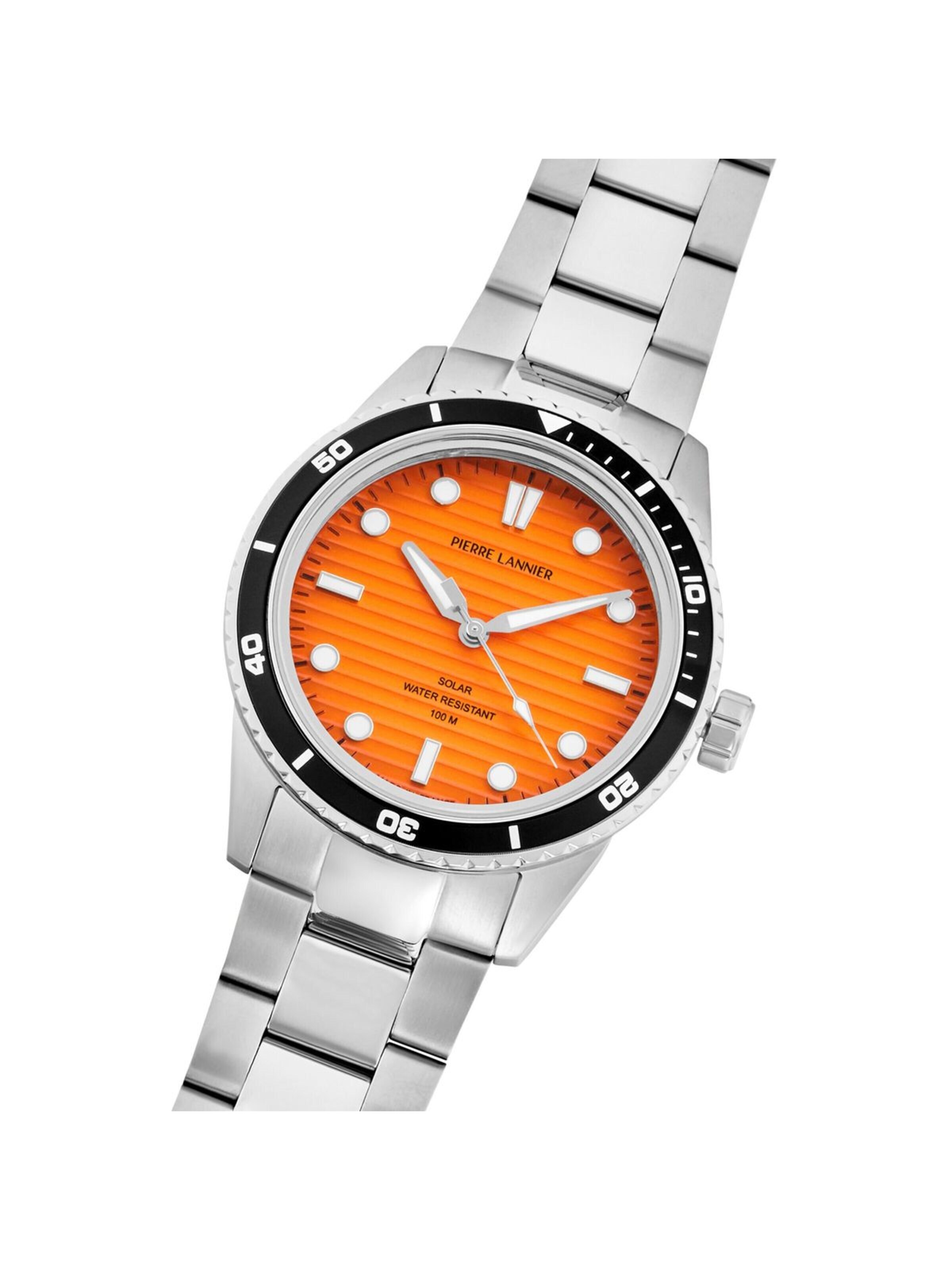 Montre à affichage analogique Pierre Lannier en orange
