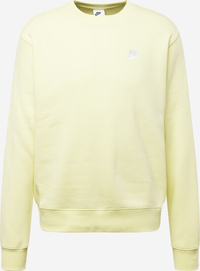 Megztinis be užsegimo 'Club Fleece' iš Nike Sportswear, spalva – nendrių spalva / balta, Prekių apžvalga