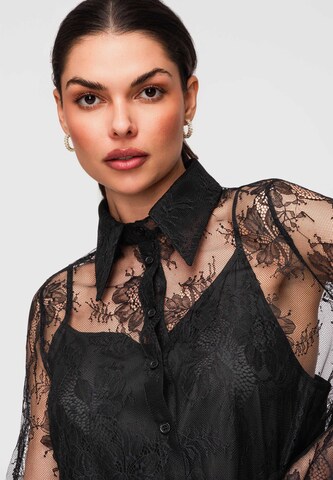 Ombre Blouse in Zwart