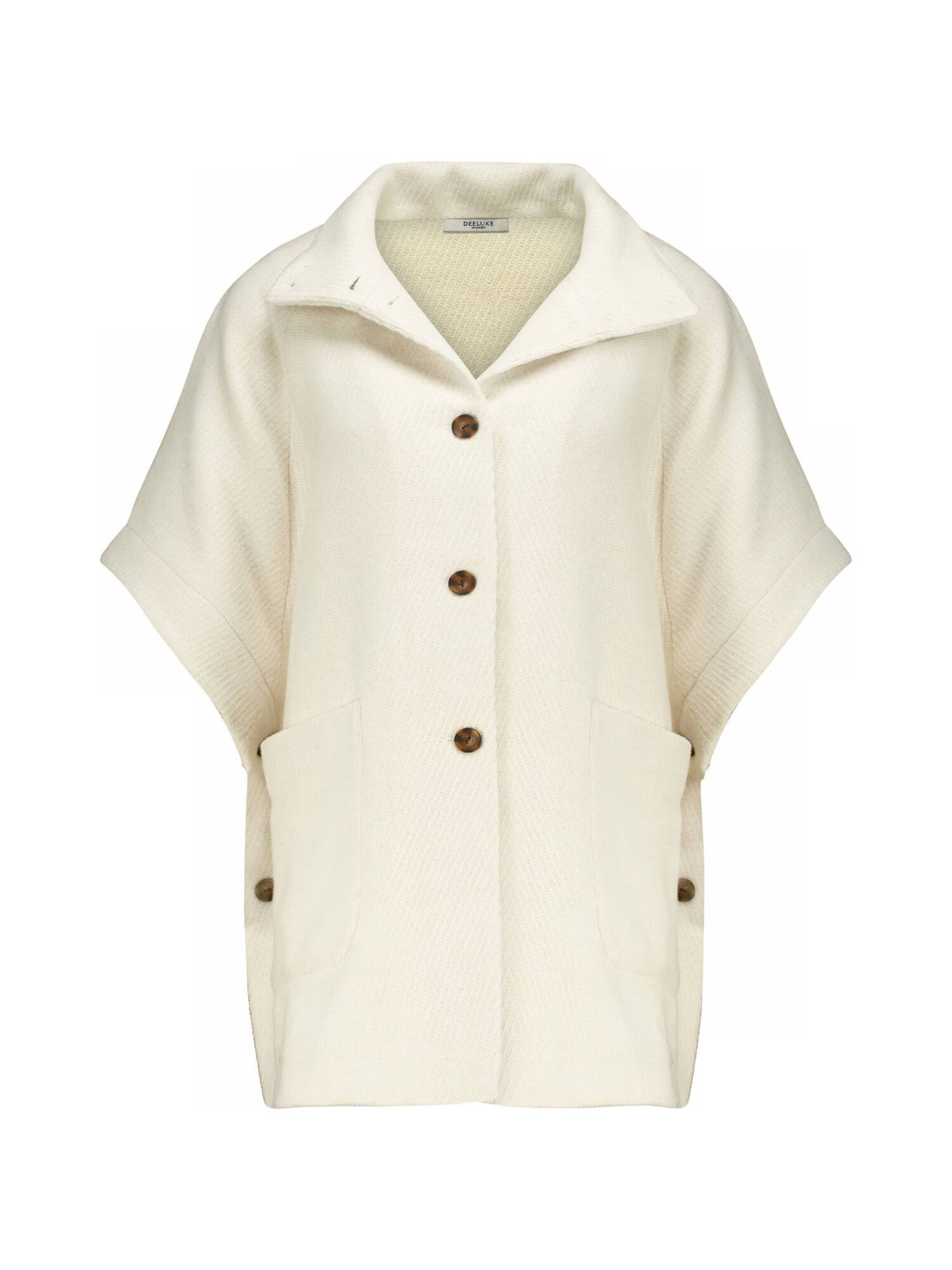 Deeluxe Cape 'MAWIRA' in Wit: voorkant