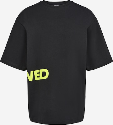 UNFOLLOWED x ABOUT YOU T-shirt 'TEAM' i svart: framsida