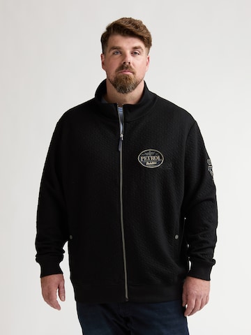 Petrol Industries Sweatvest in Zwart: voorkant