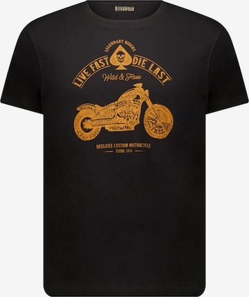 T-Shirt Deeluxe en noir : devant
