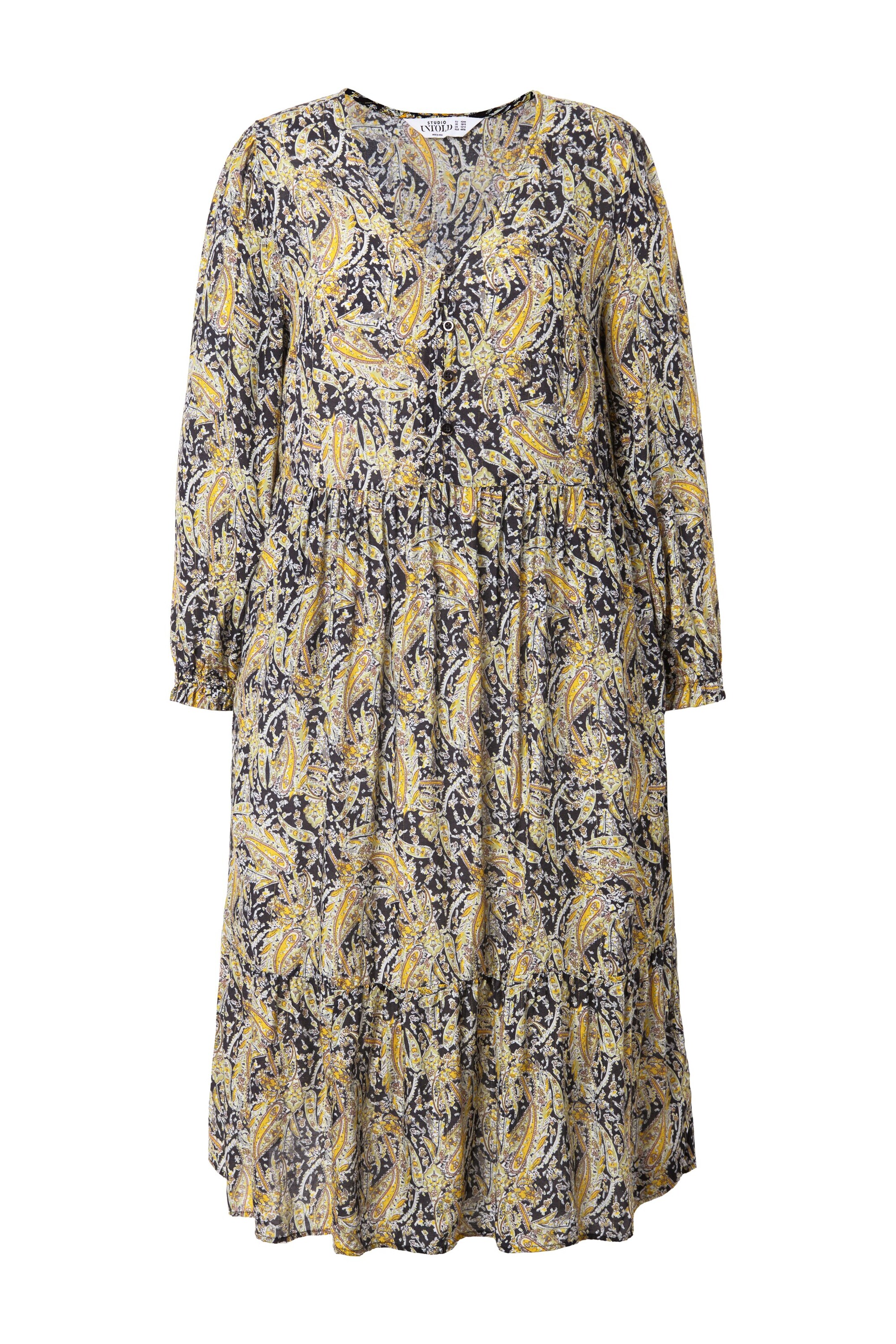 Studio Untold Jurk in Geel: voorkant