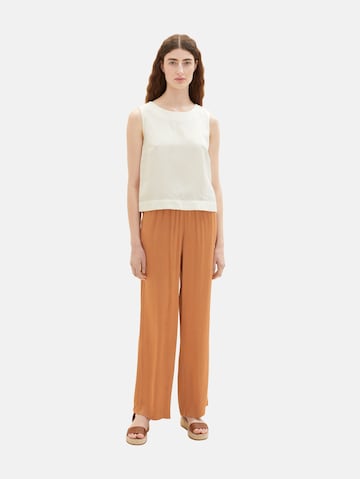 TOM TAILOR Loose fit Trousers in Brown