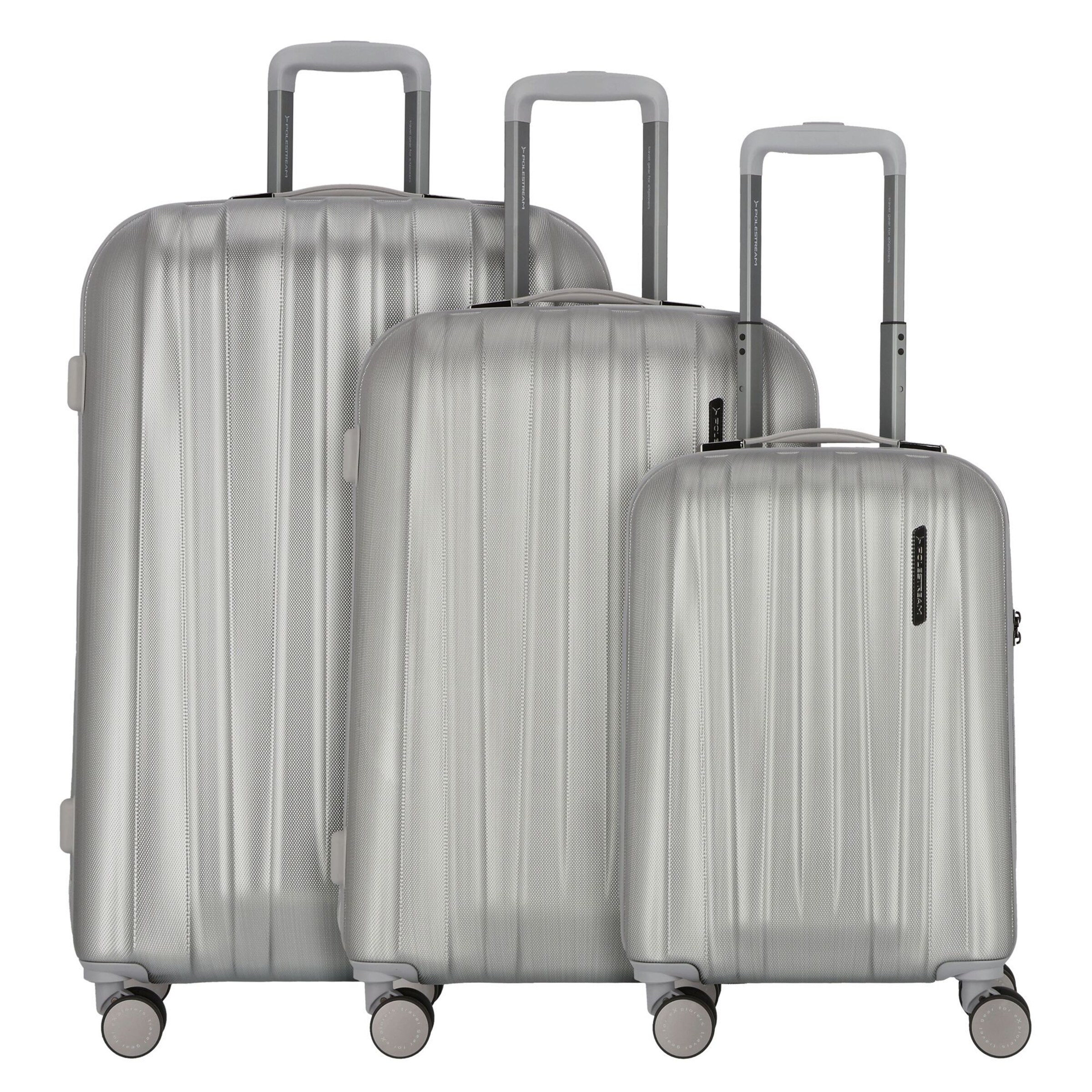 Polestream (STRZ) Suitcase set in Silver: front