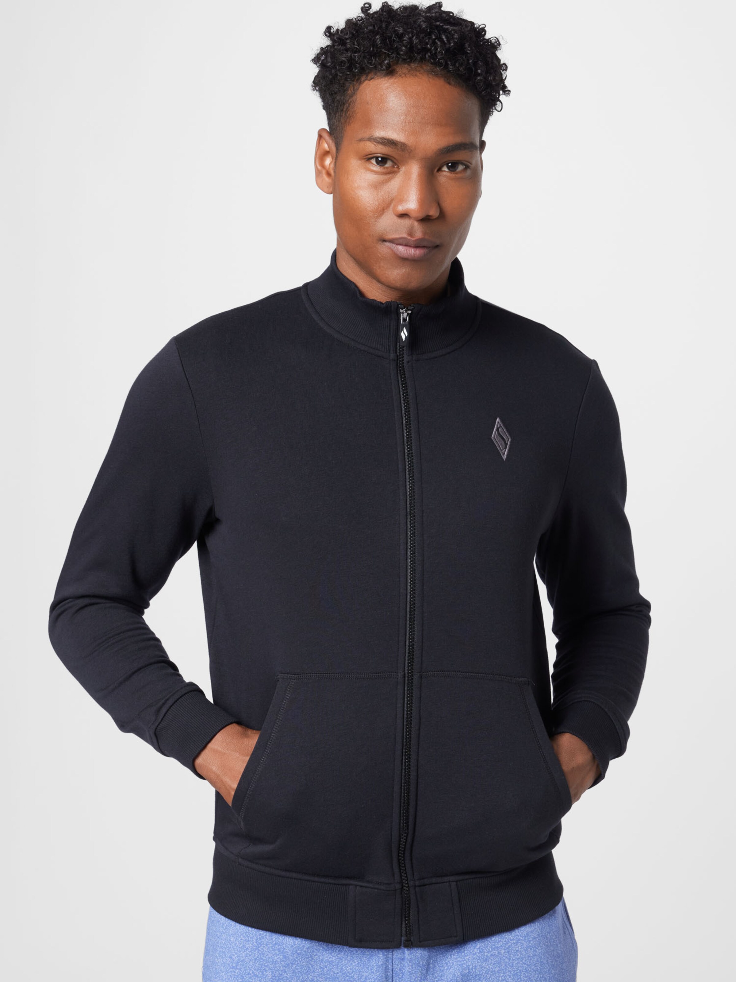 SKECHERS Athletic Zip Up Hoodie in Black ABOUT YOU