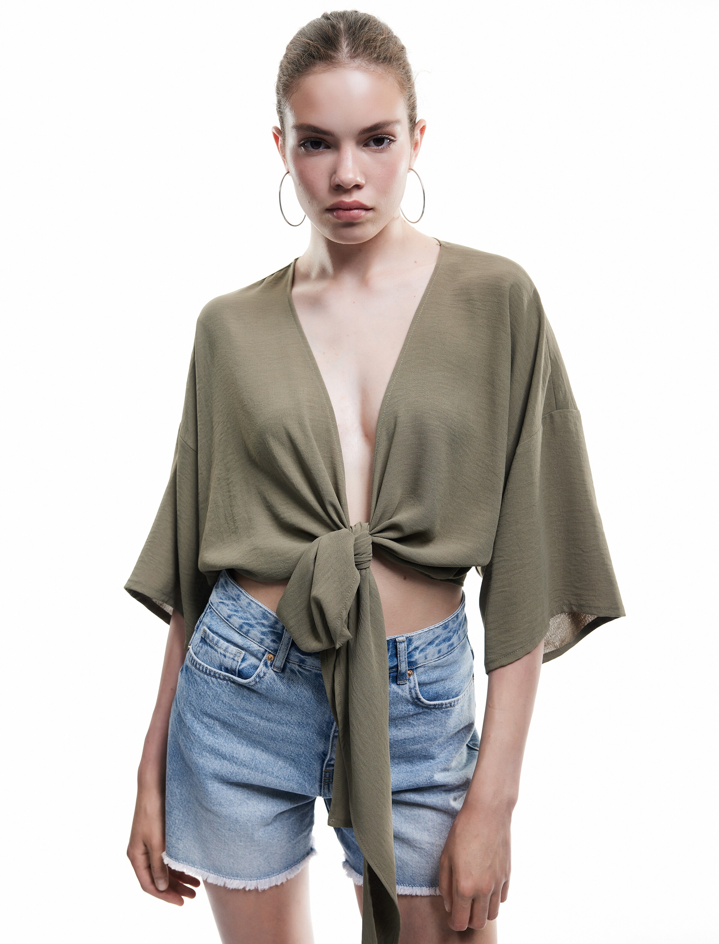 Koton Blouse in Groen: voorkant