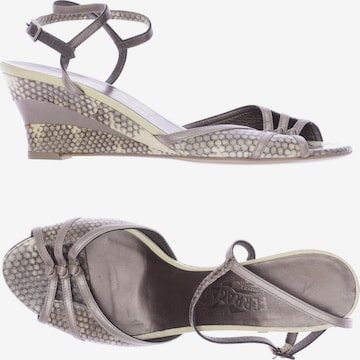 Salvatore Ferragamo Sandals & High-Heeled Sandals in 39 in Grey: front