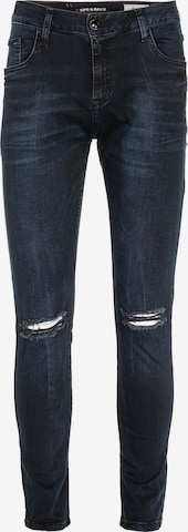 CIPO & BAXX Slimfit Jeans 'Chained' in Blauw: voorkant