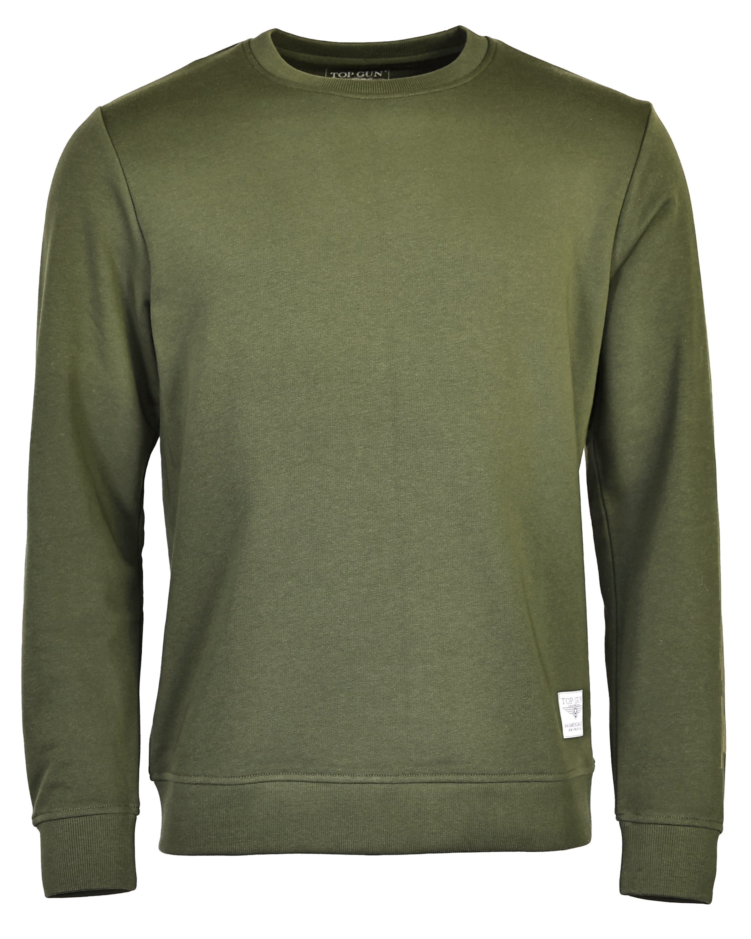 TOP GUN Sweatshirt ' TG22008 ' in Groen: voorkant