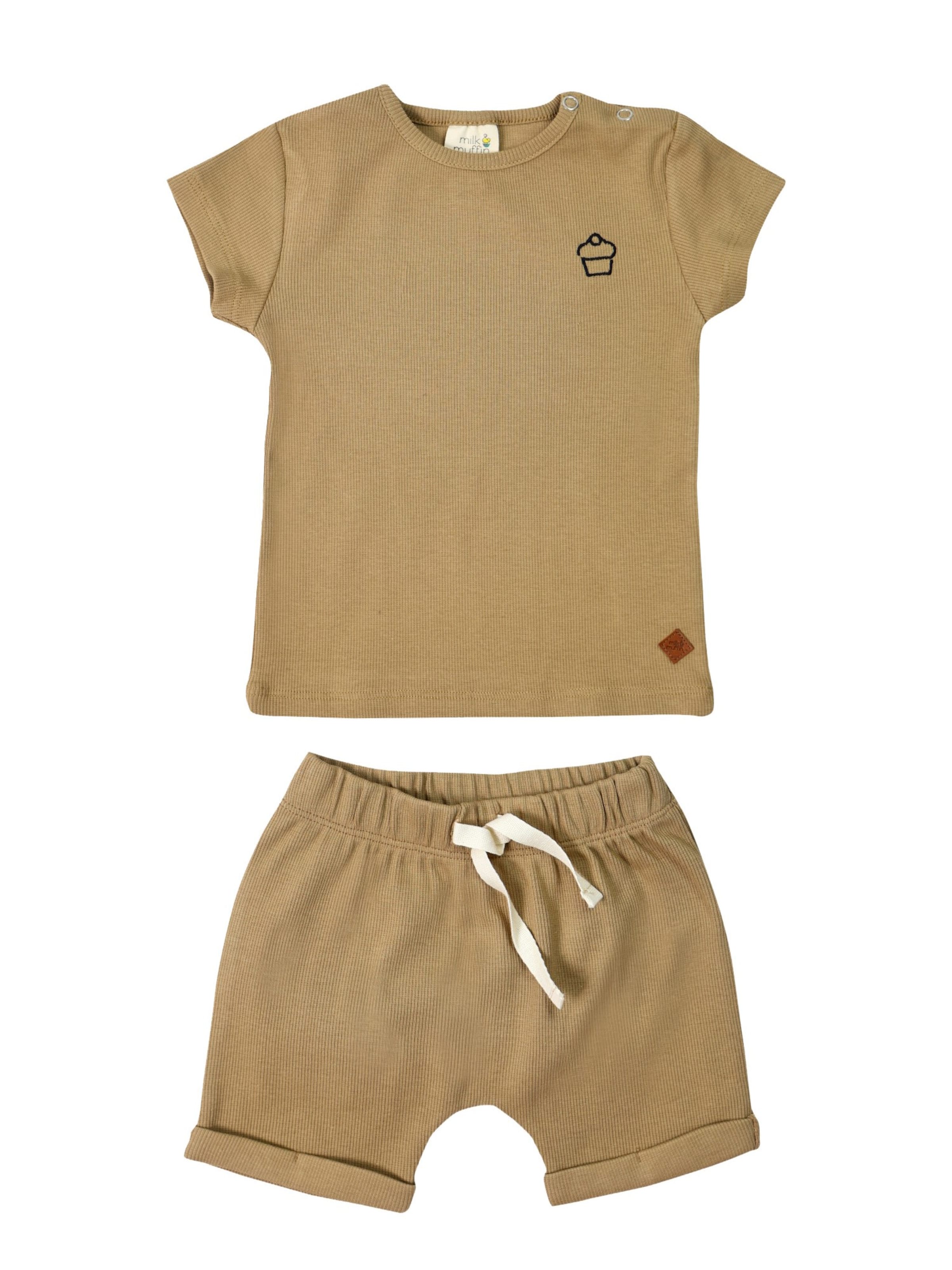 Set di Milk & Muffin in marrone: frontale