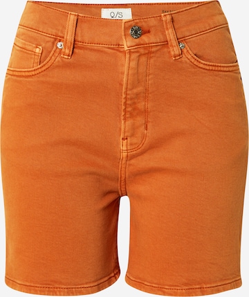 Regular Jeans de la QS pe portocaliu: față