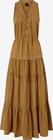 PINKO Sukienka 'PINKO CASARSA ABITO VOILE E GABARDINA ABITO' w kolorze brązowy: przód