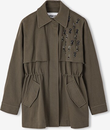 Ipekyol Between-Seasons Coat in Green: front