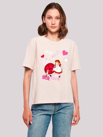 F4NT4STIC Shirt 'Alice im Wunderland Tick Tock' in Beige: front