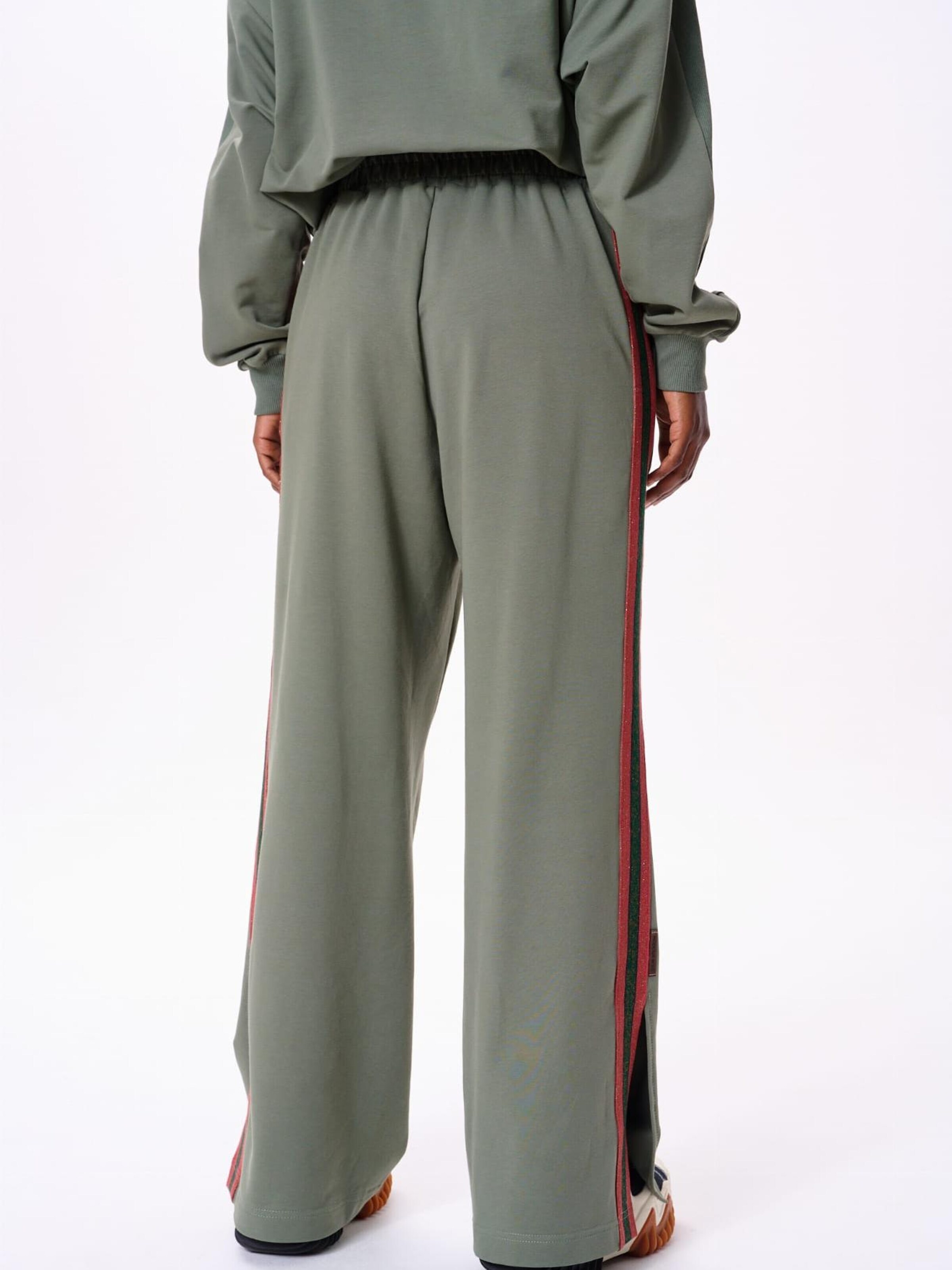 Blue Shadow Wide leg Pants in Green