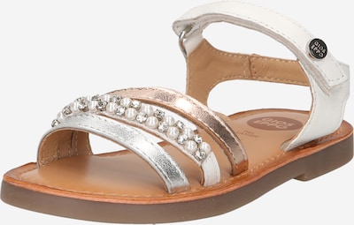 Sandale 'GLINA' GIOSEPPO pe auriu - roz / argintiu / alb, Vizualizare produs