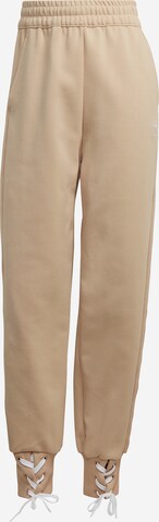 ADIDAS ORIGINALS Tapered Pants 'Always Original Laced Cuff' in Beige: front