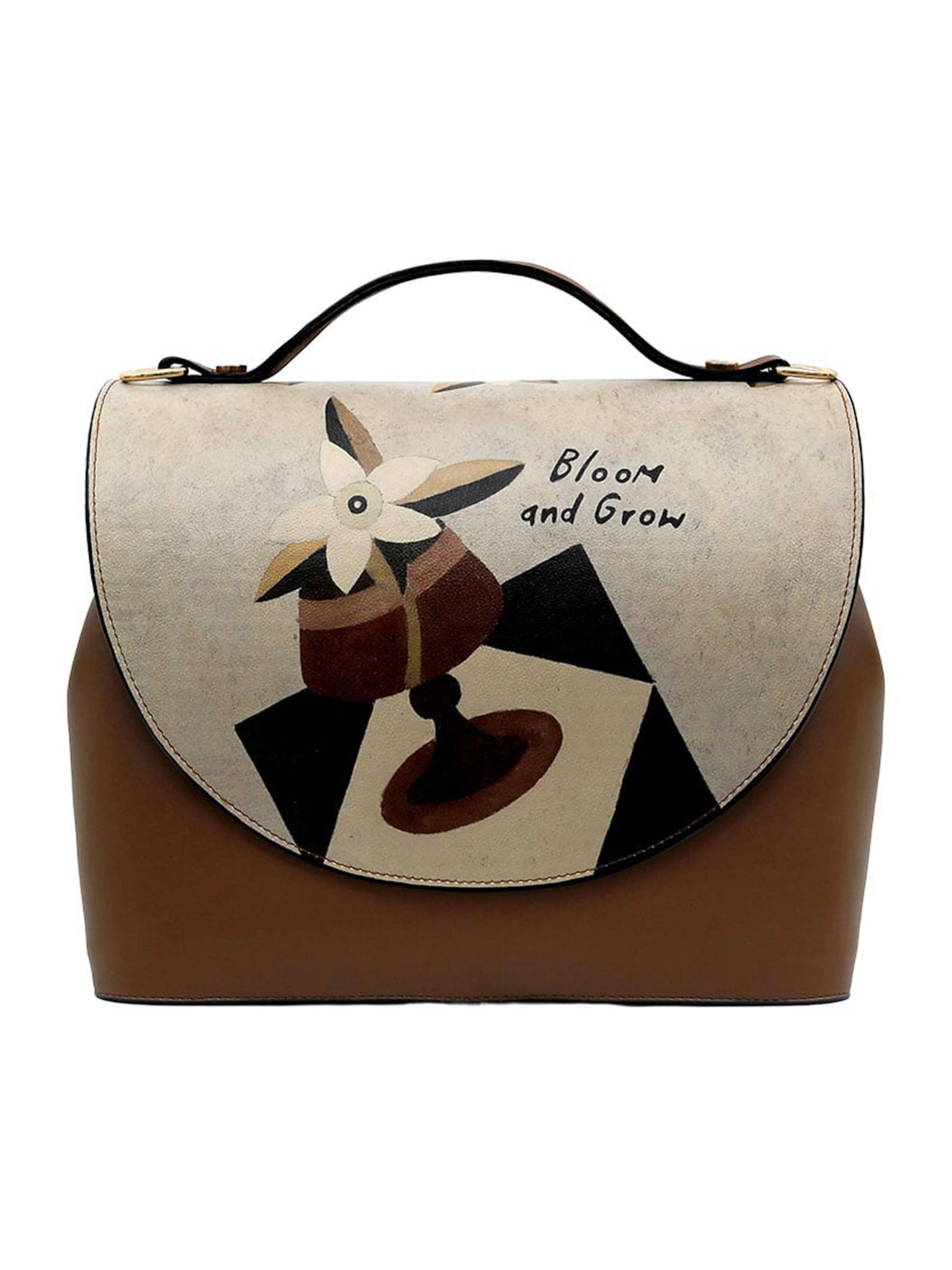 DOGO Umhängetasche 'Bloom and Grow'‌‌ in Braun: Vorderseite