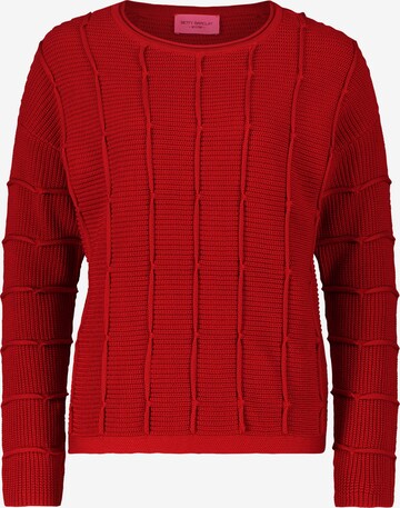 Betty Barclay Grobstrick-Pullover mit Strickdetails in Rot: predná strana