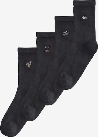 Next Socken in Schwarz: Vorderseite