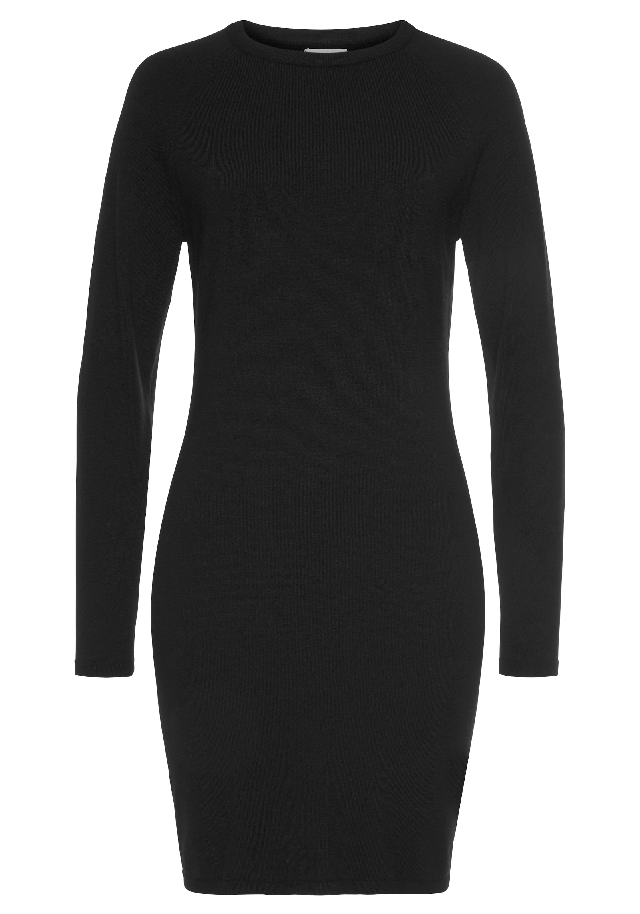 Tamaris Strickkleid in Schwarz: Vorderseite