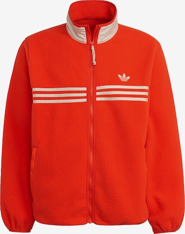 ADIDAS ORIGINALS - Casaco de velo em vermelho: frente