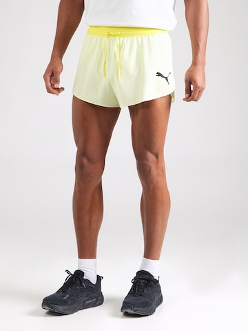 Regular Pantalon de sport 'LIGHTSPEED ULTRAWEAVE 2' PUMA en jaune : devant